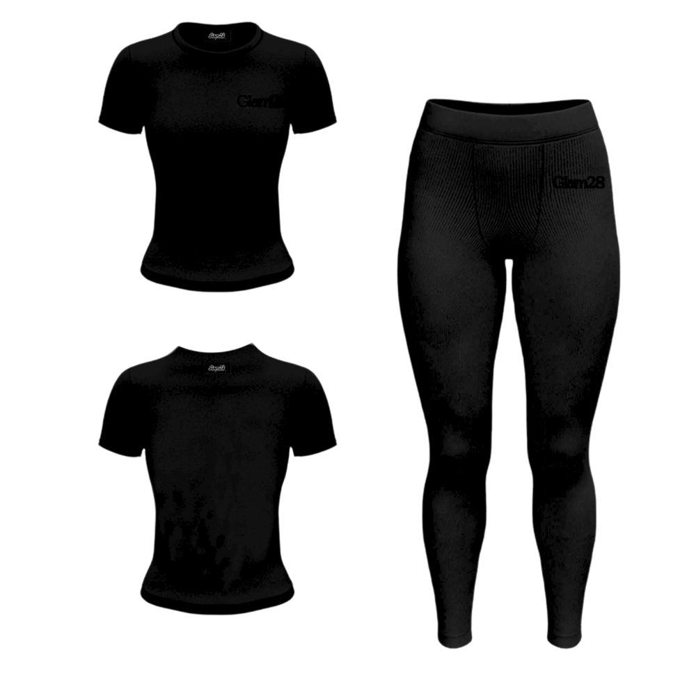 Black Short sleeve/leggings